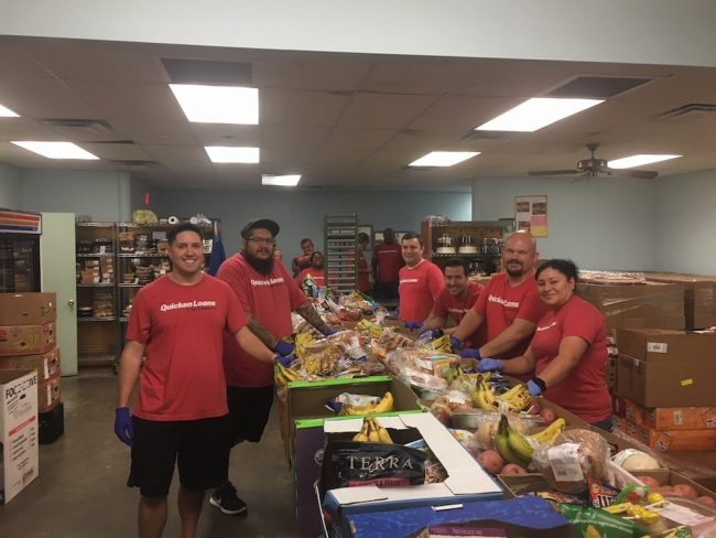 Quicken Loans Volunteers in Pantry